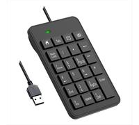 Wired Number Pad, USB 23 Key Numeric Keypad Financial Accounting Keyboard Office Accessories for Laptop, PC, Computer