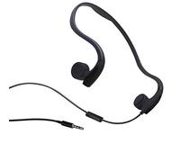 Wired Open-Ear Bone Conduction Headphones with Microphones - 3.5Mm Outdoor Sports Lightweight Stereo Noise Reduction Headsets, for Gym Running Cycling,Black