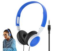 Wired Over Ear Headphones - Foldable Noise Cancelling Headset for Computer PC Compatible with Tablet Cell Phone | Chat Music Movies Office Work Travel Study Entertainment