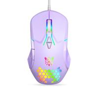 Wired PC Gaming Mouse: High Precision Sensor, RGB Backlight, Adjustable DPI 7 Programmable Buttons, Ergonomic Mouse for Office and Gaming under Windows/Mac/Linux/Chrome OS