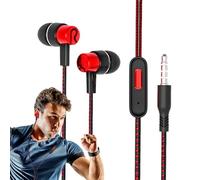 Wired Phone Earphones - 3.5mm In-Ear Wired Headphones | Portable Corded Headphones for Calling | In-Ear Wired Headphones with Mic High Fidelity Stereo Sound for Walking and Jogging