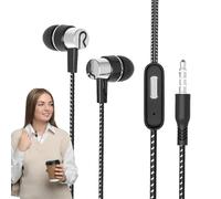 Wired Phone Earphones - Corded Audio Headset, Stereo Sound Microphone | In-Ear Call Headphones with Clear Voice, Portable Cable Earphones for Jogging, Walking, Commuting, Daily Listening Experience