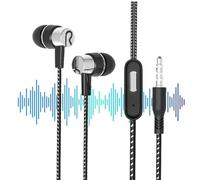Wired Phone Earphones With Mic, Sweat-proof High-fidelity Corded In-ear Stereo Sound Ear Buds For Music, Walking, Calls, Jogging, 3.5mm Heavy Bass Sports Headphones