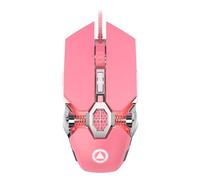 Wired, Pink Luminous Wired Girl Cute Mechanical E Sports Macro Silent , PC | Plug-in Illumination USB Computer for Women Girls