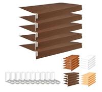 Wired Rack Cover 28x10x2in - Detachable Shelf Liners with Acrylic Fixing Clips for Easy Assembly, Ideal for Kitchen, Bathroom, Office, Hallway, Mudroom - Walnut Color