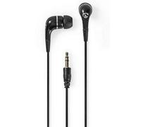 Wired Round Cable Headphones 1.20 M Black Earphone