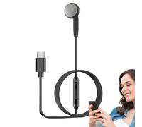 Wired Single Earbud - TypeC/3.5mm Interface Earphone, Type-C/3.5mm Interface Optional, Unilateral Left Right Earbuds With Volume Adjustment | In-line Control Earphones, Durable Wired Earbuds For Smart