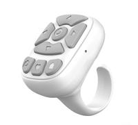 Wired Smart Phone Auto Clicker and Camera Shutter Remote Control with Compatibility and E Reader Features (White)