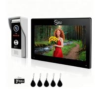 Wired Smart Video Intercom System - 1080P Doorbell Camera with 7" Touch Monitors,3 in 1 Unlocking,TUYA WiFi Door Phone Kits, Ideal for Apartments, Villas & Homes (Black)