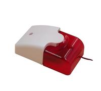 Wired Strobe Siren Alarm DC5V to 15V 12V Home Sound and Red Flash Horn Alarming Security Indoor(1pcs)