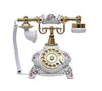 Wired Telephone Rotary Dialing Landline No Caller Display Retro Phone Home Ringing Landline/Resin Material,Phone Home Decoration