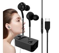 Wired USB C Headphones - Ergonomic Silicone Earphones, Waterproof Headphones, Surround Stereo Earbuds | Comfortable Plug-in Audio Device for Crystal Sound Exp Devices