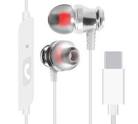 Wired USB-C In-Ear Earphones with LinQ White Microphone and Button