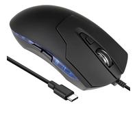 Wired USB C Mouse, Compact Silent Gaming Mouse with 4 DPI Speeds 6 Button Quiet Click, Wired Mice Compatible with Smartphone Mac Chromebook HP DELL XPS ASUS Surface Type-C devices, 1.5M Cable