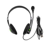 Wired USB Headset With Noise Cancelling | Lightweight Over-Ear Call Center Headphones For Meeting, Chatting, Business, PC & Laptop - Clear Audio, Inline Mute & Volume Control, Plug & Play