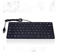 Wired USB Mini Keyboard,Universal 78-Key Ultra-thin Keyboard, Portable Multimedia Mini Keyboards For Desktop Computer Laptop PC(Black)
