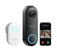 Reolink 2K+ Wired Video Doorbell Camera with Chime, 2.4/5 GHz Wi-Fi, Human Detection, App Alert, Video Call, 2-Way Audio, Local Storage, No Monthly Fee, hardwired/plug-in installation