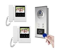 Wired Video Intercom Door Bell Infrared Night Vision Doorphone Home Security System,2-Family Doorbell, 7-inch Touchscreen Display,Unlocking Support, Two-Way Intercom, Motion Detection