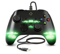 Wired X box 1 Controller with 3M Cable, USB PC Gamepad with Programming Buttons, Turbo, LED Light & Audio Jack, Firmware Upgrade Required for X box One Host