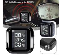 Wiredless Tyre Pressure Device For Motorcycles Featuring LCD Readouts Of Critical Metrics