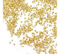 Wiredock 10000 Clear Wedding Table Scatter Confetti Crystals Acrylic Diamonds Rhinestones for Table Centerpiece Decorations Wedding Decorations Bridal Shower Decorations Vase Beads (3mm) (Gold)YS-278