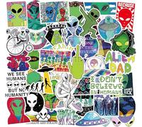 Wiredock 50 PCS Alien Stickers Cool Alien Creature Accessories Vinyl Waterproof Stickers for Kids Teens Adults Water Bottle Laptop Suitcase Luggage Skateboard Decorations|ki-07