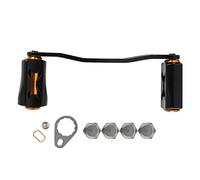 Wiredrawing Metal Rocker Arm Strong Toughness Elegant Fishing Reel Arm for Fishing Enthusiasts (Negro y dorado)