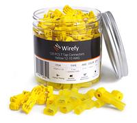 Wirefy 120 PCS T Tap Wire Connectors - Quick Splice Wire Connectors - Quick Disconnect Wire Taps - Yellow 12-10 AWG