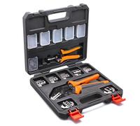Wirefy Crimping Tool Set 11 PCS - High Leverage Wire Crimper 9" - Heat Shrink, Nylon, Insulated Flag, Non-Insulated Connectors
