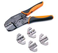 Wirefy Crimping Tool Set 5 PCS - Ratcheting Wire Crimper - for Heat Shrink, Nylon, Non-Insulated Connectors, Ferrule Terminals