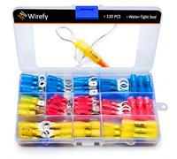 Wirefy Heat Shrink Wire Connectors - Electrical Connectors Kit - Marine Automotive Crimp Terminals - 22-10 Gauge - 120 PCS