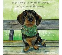 Wirehaired Dachshund Greeting Card - I'll Save Our seat