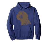 Wirehaired Pointing Griffon - Brown Silhouette Pullover Hoodie