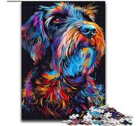 Wirehaired Pointing Griffon Dog Jigsaw Puzzles for Adults 1000 Pieces, Fun Games Every Piece Is Unique - Challenging Family Fun Game (50x75cm)