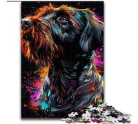 Wirehaired Pointing Griffon Dog Jigsaws 1000 Pieces for Teenagers, Challenging To Complete But Fun And Humorous Birthday Present, Gifts, Wall Art (26x38cm)