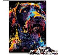 Wirehaired Pointing Griffon Dog Puzzles for Teenagers 1000 Pieces, Challenging Game Toys Every Piece Is Unique - Challenging Family Fun Game (26x38cm)