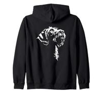 Wirehaired Pointing Griffon portrait dog mom hunting dog Zip Hoodie
