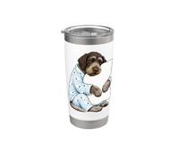 Wirehaired Pointing Griffon Sleeping in Cute Pajamas Sleep Stainless Steel Insulated Tumbler