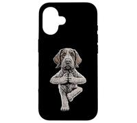 Wirehaired Pointing Griffon Yoga Dog Puppy Funny Dogs Asana Case for iPhone 16