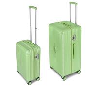 WireHot 2-Piece 20 and 28 Inch ABS+PC Hard Shell Travel Luggage Sets with Spinner Wheels, TSA Approved Suitcase Set, Avocado Green, 20in/28in, 2 Pc
