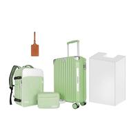 WireHot 22x14x9 Airline Approved Vintage Style Luggage Set with Backpack and Toiletry Bag, Free PVC Cover and Luggage Tag, Avocado Green, 20in/BP/TB, Vintage