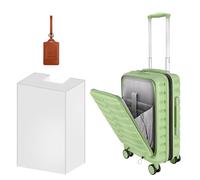 WireHot Luggage with Spinner Wheels, 3-Piece ABS+PC Hardside Luggage Set with TSA Lock, Scratch-Resistant Surface (20''+24''+28''), Avocado Green, 20 inch