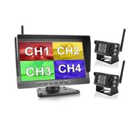 Wireless 10 Inch Truck DVR Monitor AHD 720P High Definition Night Vision Reverse Backup Recorder Wifi Camera For Bus Car(1 Camera,None)