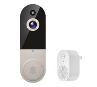 Wireless 1080P Video Doorbell Camera, Cloud Storage, Live View, 2-Way Talk, Night Vision, Ring Doorbell Included, 2.4GHz WiFi Only, Indoor Surveillance,