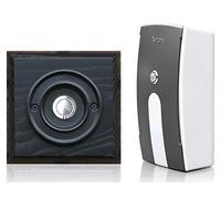 Wireless 125m Doorbell Kit, Period Style Push on Black Ash Plinth (Black/Chrome)