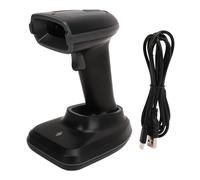 Wireless 2.4G Barcode Scanner and QR Code Reader with Automatic Sensing Mode - Handheld 32 bit Decoding Tool with 80 Meter Range and 1500mAh Battery for Retail and Logistics Use