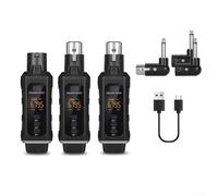 Wireless 2.4GHz Microphone System with Ultra-Low Latency and 100M Transmission Distance Supporting 48V Power Supply for Various Microphone Types (B)