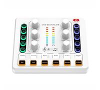 Wireless 2 Channels 12 Effects Home KTV For Streaming Noise Reduction Gaming Audio Mixer Voice Change Live Sound Card Computer Artists and Bands