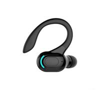 Wireless 5.1 Earbuds With Secure Adjustable Ear Hook Stereo Sound QCC-3020 Chip Crystal-Audio Ergonomic Flip Arms Lightweight Design 33 Feet Range Black White Fast Charging Case(black)