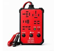 Wireless 5-Seat Relay Diagnostic Instrument for 12V/24V Cars with Clear Visual Indicator Lights(Red)